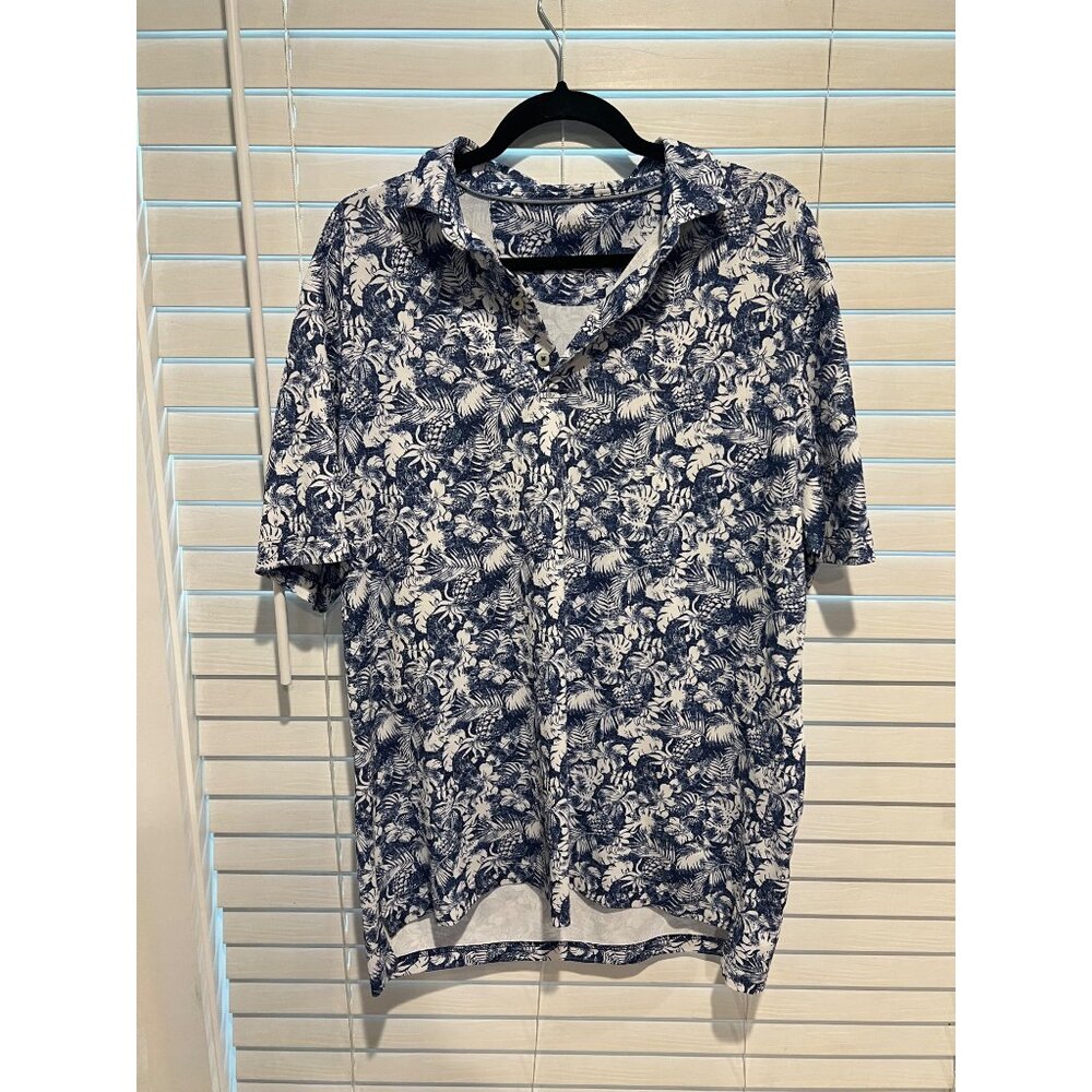 Johnnie-O Floral Kierland Polo‎ Shirt - Size L